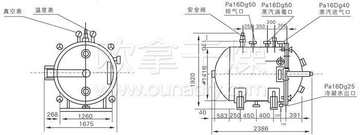 圓形靜態真空幹燥（zào）機結構示意圖